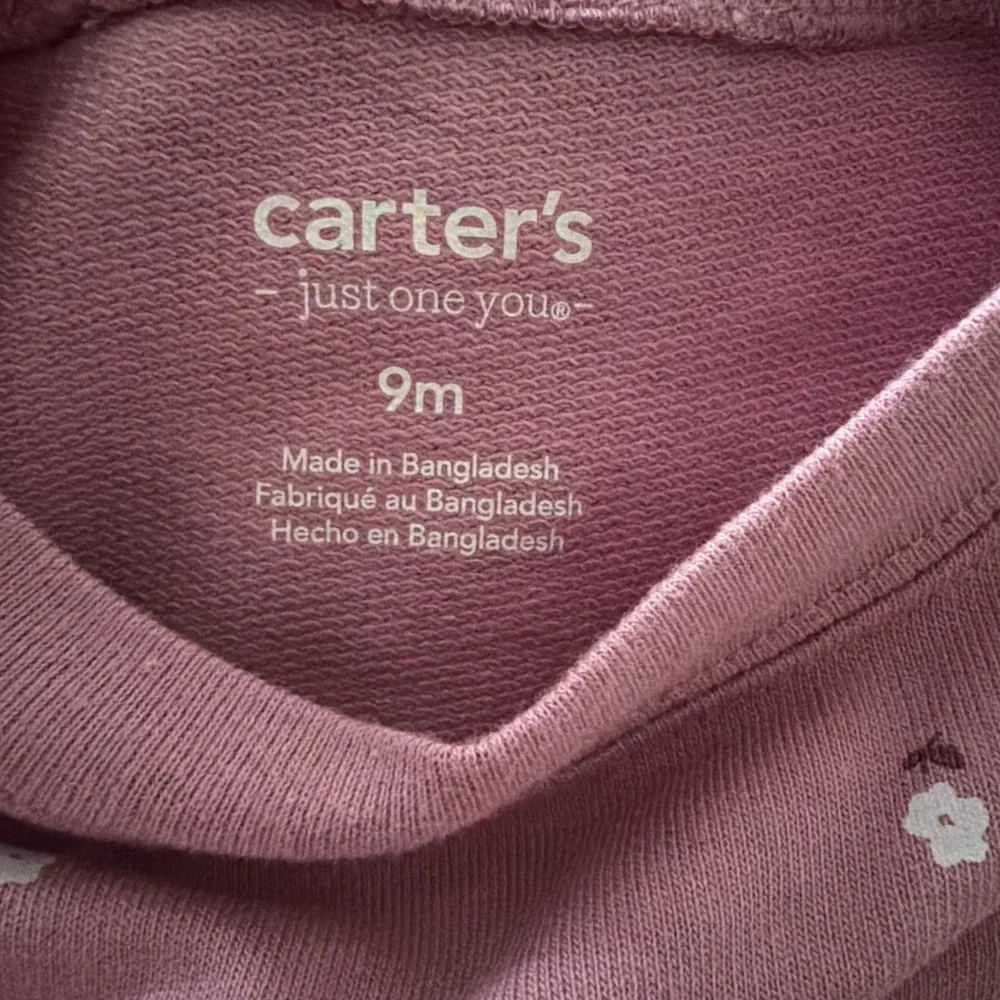 Carter's Just One You Baby Girl 4pc Floral Waffle Set 9 Months NWT Pink Purple
